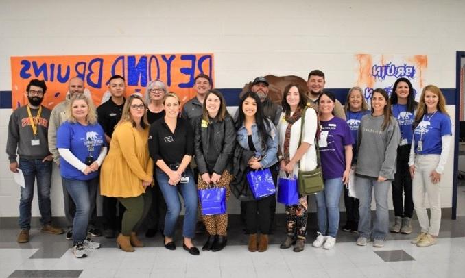 High School Business Recruitment group photo at Northwest Whitfield High School